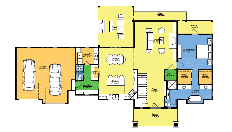 Main level floor plan