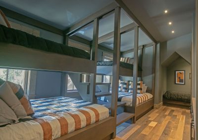 Blue Mist Custom Home The built-in bunks provide a comfortable respite for a full house in Blairsville Georgia