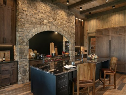 Blue Mist Custom Home Kitchen and Dining of Custom Home in Blairsville Georgia.