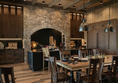 Blue Mist Custom Home Kitchen and Dining room of Custom Home in Blairsville Georgia