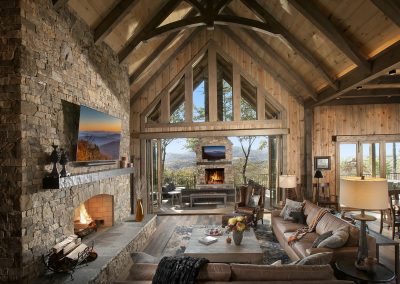 Blue Mist Custom Home Great Living Room of Custom Home in Blairsville Georgia