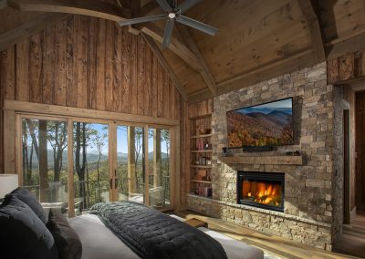 Blue Mist Custom Home Master Bedroom of a Custom Home in Jasper Georgia.