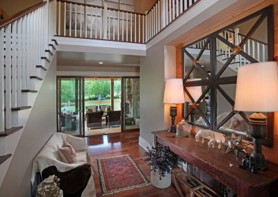 The entry hall provides a view to the pasture beyond, Hiawassee, Georgia