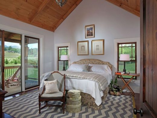Primary bedroom with private bathroom porch