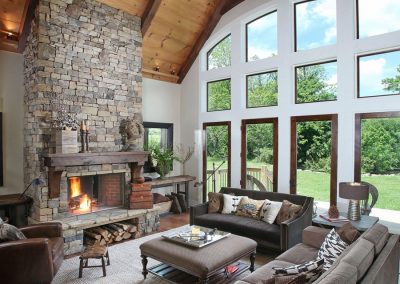 Arched collar ties line the ceiling, Hiawassee, Georgia